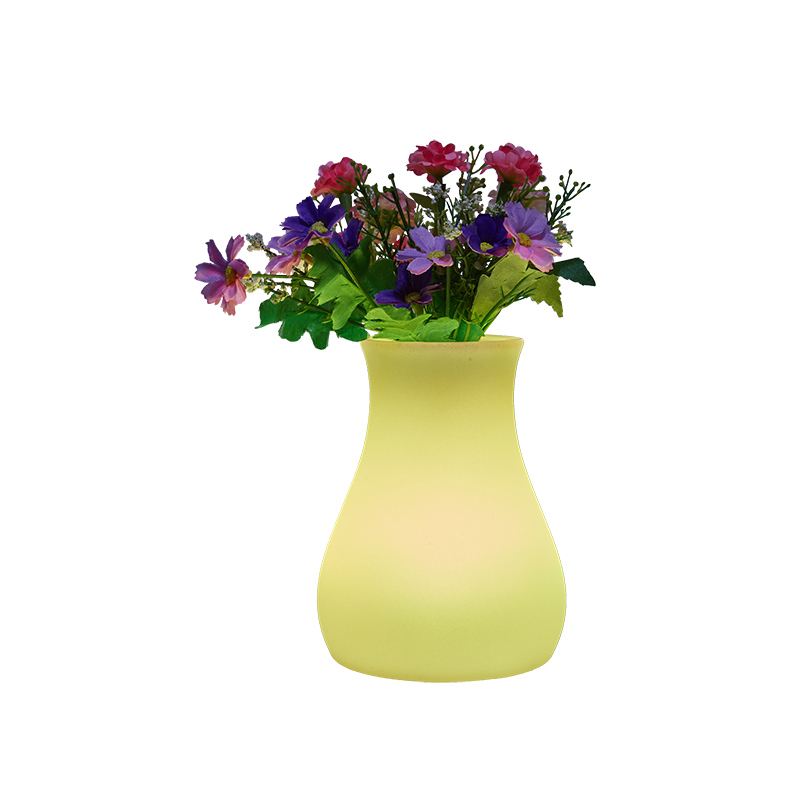 Glowing flower pot with LED